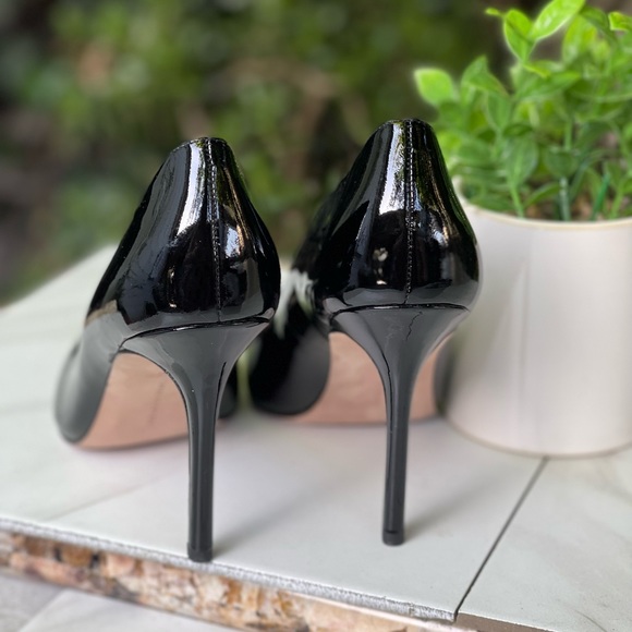 VERONICA BEARD Nathalia pointed toe black patent leather pumps size 7.5 - Picture 7 of 14